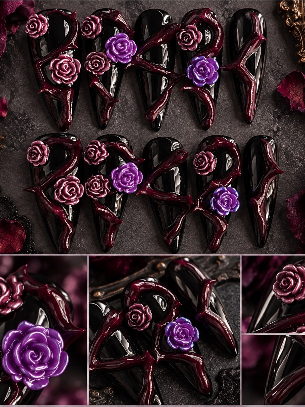 🖤🌹 THORNS & ROSES 🌹🖤 - Picture 2 of 2